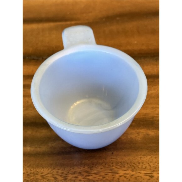 Vintage Delphite Blue Milk Glass 1/3 Cup Measuring Tab Handle - Picture 4 of 10